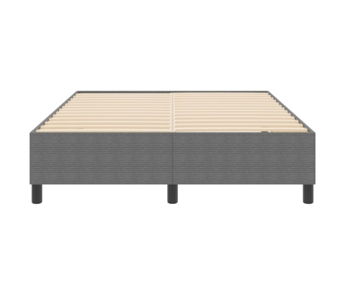 Cama Box Spring  Gris Claro 140x200 cm Tela de Corduroy