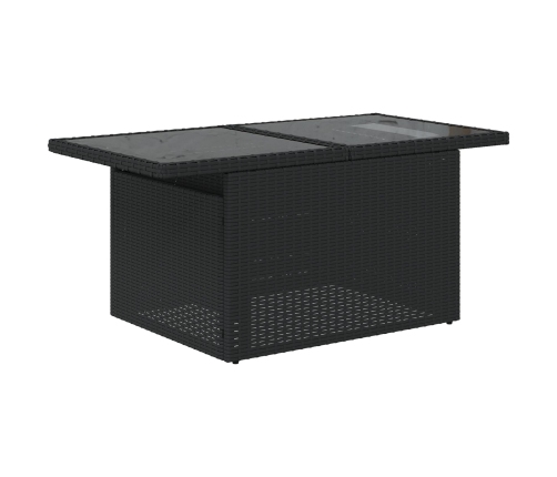 Set de Sofás de Jardín de 8 Piezas con Cojines Ratán Polivalente Negro