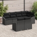 Conjunto de Sofá de Jardín  7 Piezas Negro