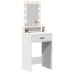 Mesa de tocador  con luces LED Blanca 50x41x140 cm