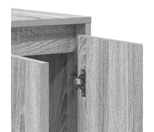 Aparador gris Sonoma gris Madera ingenierizada 135 x 41 x 75 cm