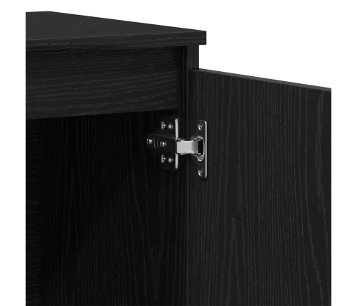 Aparador Negro de Roble  101x35x60 cm en Madera Ingenierizada