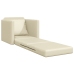 Sofá cama 2 en 1 crema 74x77x81 cm cuero sintético