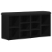 Banco de Almacenamiento  Negro de Roble 100x30x48 cm de Madera Elaborada