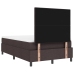 Cama con Base Resorte  con Colchón Marrón Oscuro 120x200 cm Tela