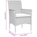 Conjunto de Comedor de Jardín de 7 Piezas  Beige Ratán Polimérico