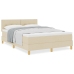 Cama con Box Spring  y Colchón Crema 140x200 cm Tela