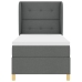 Colchón de Cama con Resortes Gris Oscuro 100x200 cm Tela