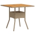 Conjunto de Comedor de Jardín  de 5 Piezas con Cojines Beige Polirratán