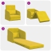Sofá Cama  2-en-1 Amarillo 65x80x83 cm de Terciopelo