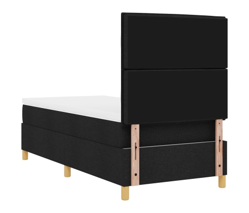 Cama con Somier y Colchón  Negra 100x200 cm de Tela