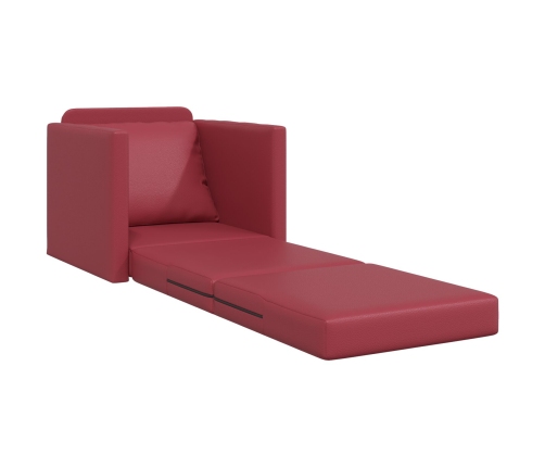 Sofá cama  2 en 1 Burdeos 74x77x81 cm Cuero sintético