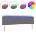 Cabezal LED  Diseño Simple Gris Claro 100 cm de Tela de Pana