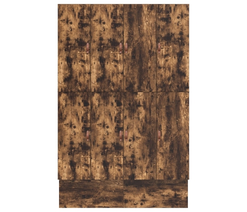 Marco de Cama con Almacenamiento Roble Ahumado 140x200 cm