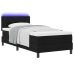 Estructura de Cama  con Colchón Negro y Blanco Tela 90 x 200 cm