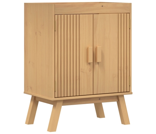 Gabinete base para fregadero  114x43x73,5 cm Madera maciza de pino