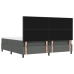 Cama con somier de  con colchón y banco gris oscuro 200x200 cm tela