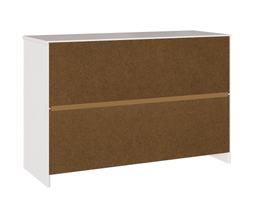 Aparador ""DRAMMEN"" Blanco 114x43x75,5 cm Madera Sólida de Pino