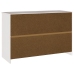 Aparador ""DRAMMEN"" Blanco 114x43x75,5 cm Madera Sólida de Pino