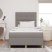 Cama con Box Spring y Colchón Taupe 120x200 cm Tela
