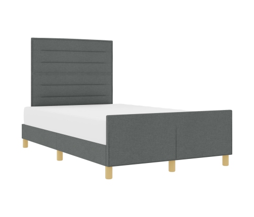 Estructura de Cama de Tela Gris Oscuro 140x200 cm
