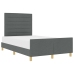 Estructura de Cama de Tela Gris Oscuro 140x200 cm