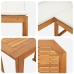 Juego de Comedor para Jardín de 4 Piezas con Cojines de Madera de Acacia