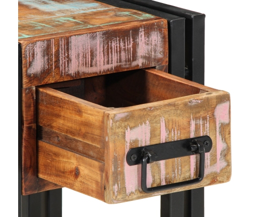 Mesita de Noche  40x40x40 cm de Madera Maciza Recuperada