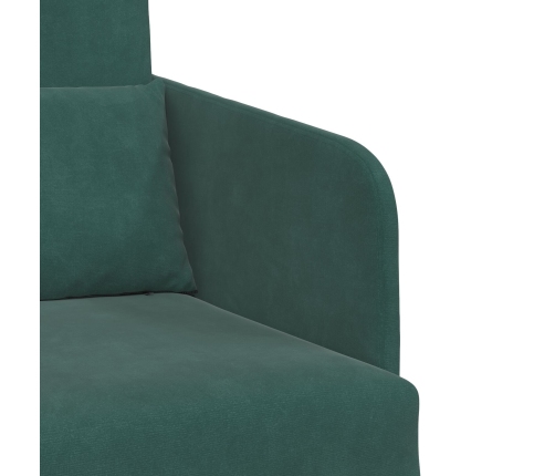Sofá Cama  2 en 1 Verde Oscuro 65x80x83 cm de Terciopelo