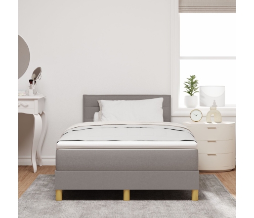 Cama Box Spring con Colchón Topo 120x200 cm Tela
