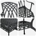 Set de 3 Negro Aluminio Fundido 150x90x72 cm Duradero