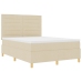Cama con Somier y Colchón  Crema 140x190 cm Tela
