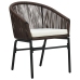 Set de Comedor Jardín  5 Piezas Marrón Ratán Poliéster