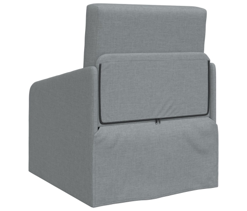 Sofá cama  2 en 1 gris claro 65x80x83 cm tela