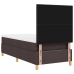 Cama Box Spring  con colchón Marrón Oscuro 90x200 cm Tela