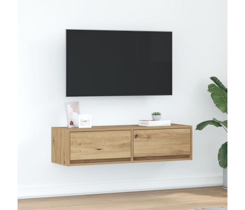 mueble para TV  de roble artesano 100x31x25,5 cm de madera elaborada