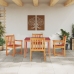 Juego de Comedor para Jardín de 5 Piezas de Madera Maciza de Acacia