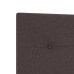Cabecero de  tapizado con botones marrón oscuro 140 cm de tela