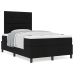 Cama con Base  con Colchón Negra 120x200 cm Tela