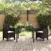 Sillas de jardín con cojines 2 pcs Marrón Poliratán