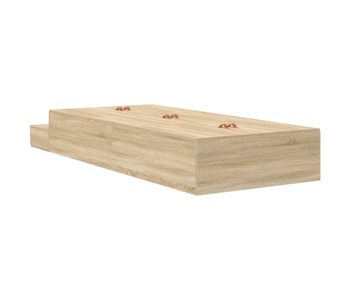 Marco de Cama con Almacenamiento Sonoma Oak Madera elaborada