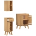 Juego de muebles de baño de pino de 3 piezas