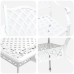 Juego de 3 Blanco Aluminio Fundido 150x90x72 cm Duradero
