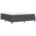 Cama con somier  con colchón gris oscuro super king tela de corduroy
