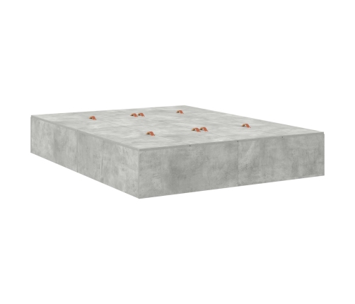 Estructura de Cama con Almacenamiento  Gris Concreto 140x190 cm
