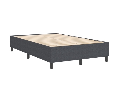Cama Box Spring  Gris Oscuro 120x200 cm Tela de Pana