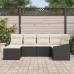 Set de comedor de jardín  Conjunto de 6 Beige, Negro