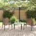 Sillas de jardín  2 pcs Negro 79x56x73,5 cm Ratán Poliéster