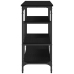 Mesa Consola  Negra de Roble 100x35x75 cm de Madera Engineered y Acero