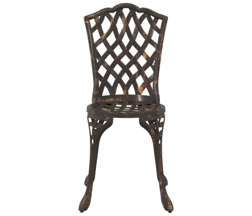 Conjunto de Comedor de Jardín de 5 Piezas  en Aluminio Fundido Bronce